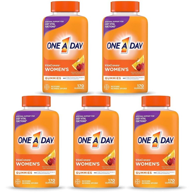 One A Day Women’s <b>VitaCraves</b> 원어데이 <b>우먼스</b> 여성 비타크레이브스 멀티비타민 구미  5개  170정