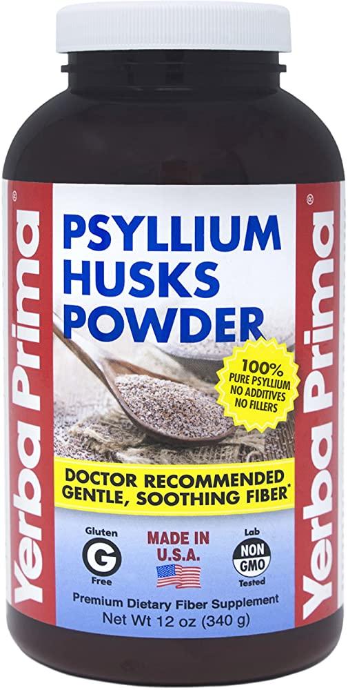 <b>Yerba Prima</b> Psyllium Husks 파우더 355ml - 천연 섬유 보충제 190893  싱글  1개  340g