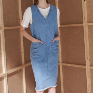 [롯데백화점] 올리비아로렌 V넥 튜닉형 데님 원피스(VVBOA5M4191) LE1219416580