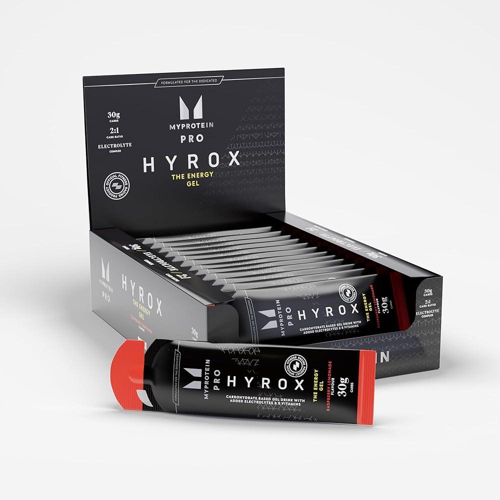 <b>Myprotein</b> Pro x HYROX 에너지 젤 (20팩) 수분 공급을 위한 비타민 B 및 전해질이 함유된 운동 중 연료 탄수화물 30g 지구력 스포츠용 비건 라즈베  Mypro