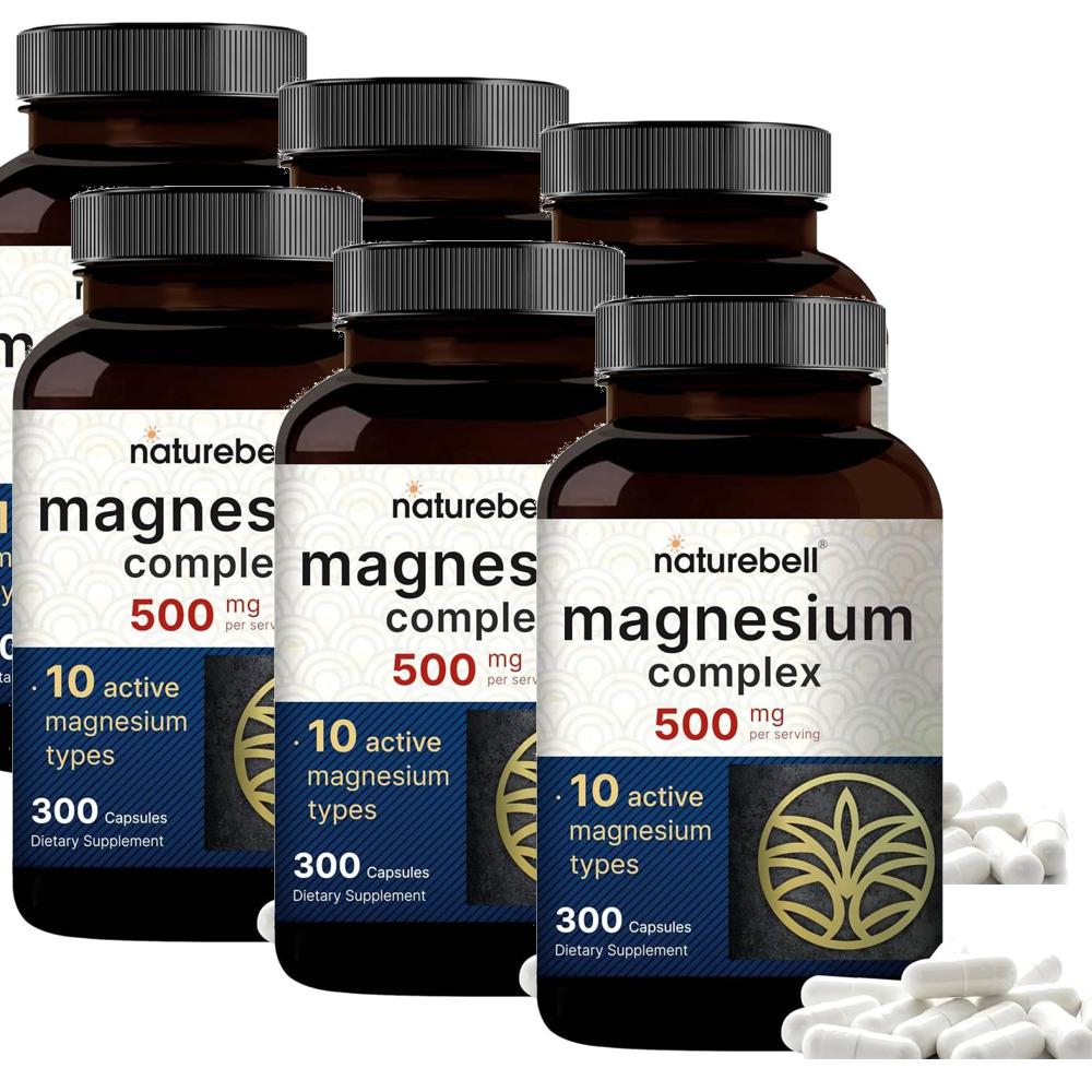 <b>네이처</b>벨 마그네슘 컴플렉스 <b>서플리먼트</b> 500mg 캡슐 NatureBell Magnesium Complex  6개