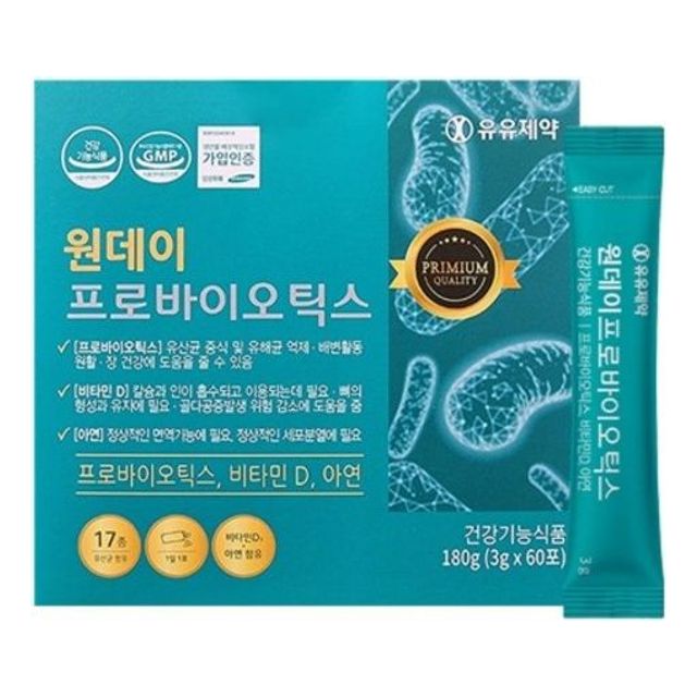 <b>프로바이오틱스</b> 3g x 60포 <b>유산균</b> 건강보조식품  1개