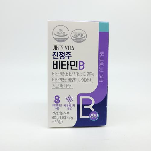 진정주 비타민B 1000mg x 60정 <b>진약사몰</b> 비타민비 영양제 비오틴 <b>엽산</b>