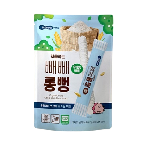 Bebecook First Peppa-longppong Organic White Rice, 21g, 6pcs