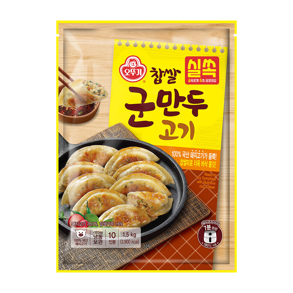 오뚜기 실쏙 찹쌀 군만두 고기 (냉동), 1.5kg, 4개 (16,160원) (무료)