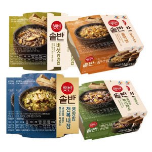 햇반 솥반 8입 (버섯영양밥2+꿀약밥2+뿌리채소영양2+전복내장2)