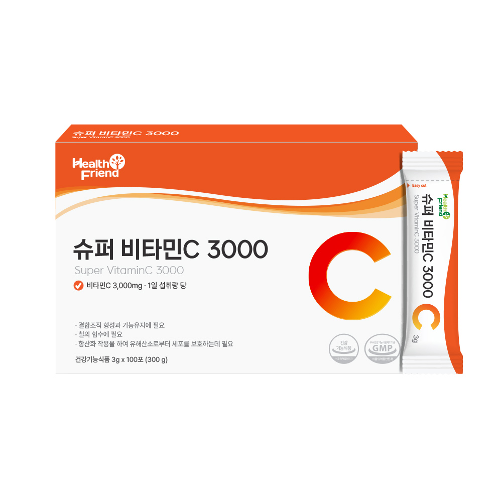 헬스프랜드 슈퍼 <b>비타민C</b> 3000 3g x 100포, 3개