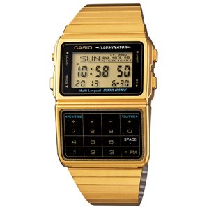 카시오 시계 DBC-611G-1D 금장 남성용 손목시계 계산기 전자시계 메탈밴드 CASIO 정품