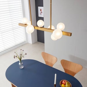 식탁등 LED 주방 인테리어조명 코니아 9등 골드