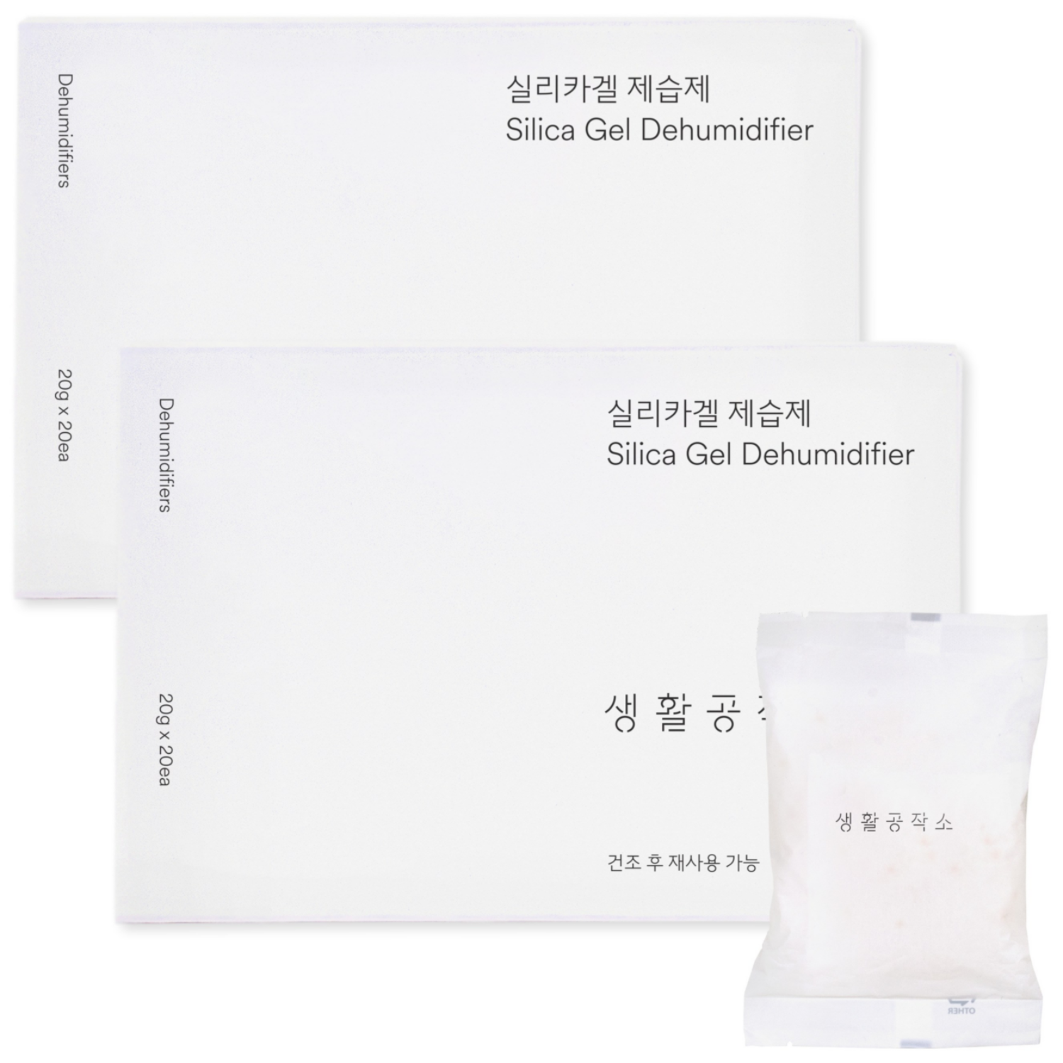 생활공작소 실리카겔 제습제 본품  400g  2개