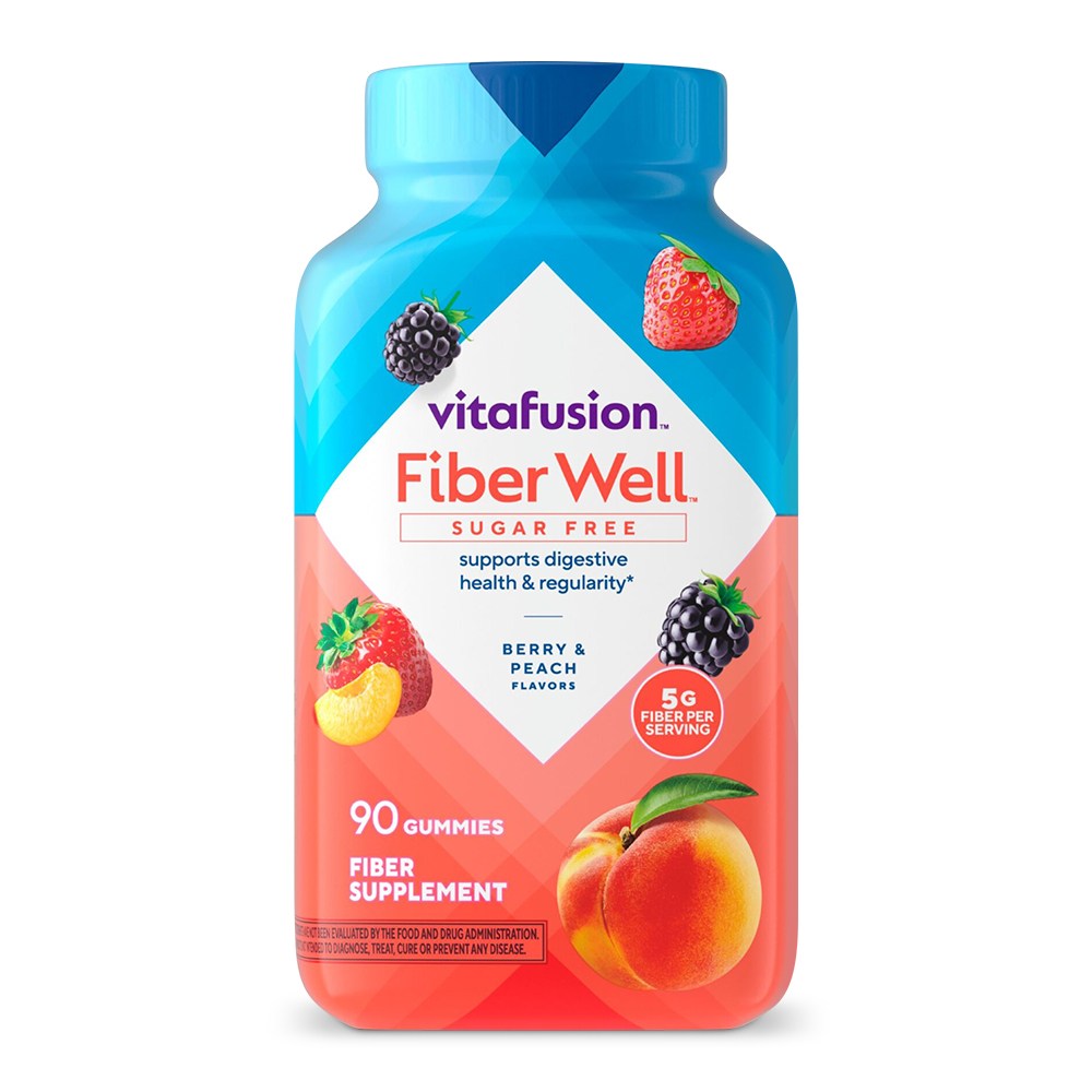 비타퓨전 <b>파이버 웰</b> 피치 스트로베리 베리 구미 무설탕  1개  90정
