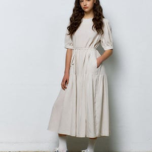 [마나비스세븐] Noa Linen Garden One Piece [Natural]