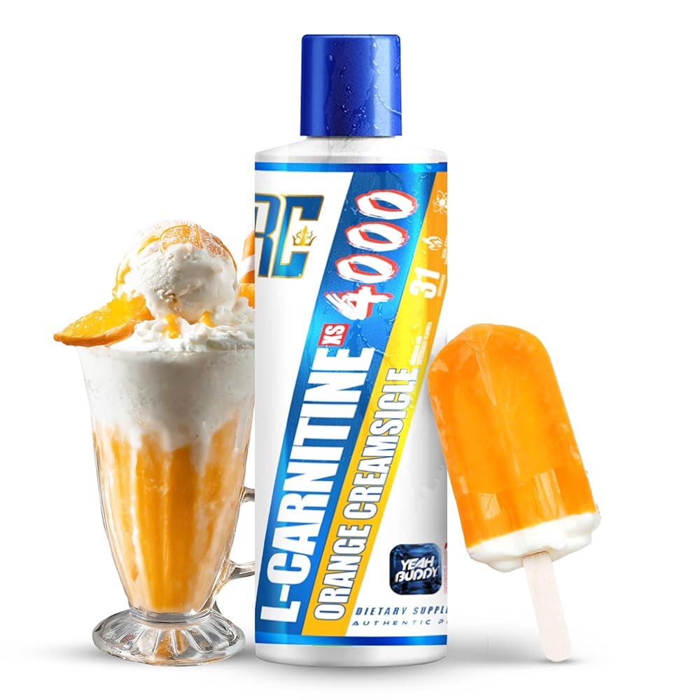 <b>Ronnie Coleman</b> Signature Series L-카르니틴 XS 4000 액체 아미노산 신진 대사 및 마른 근육 강도 지원 자극제 프리 무설탕 <b>탄수화물</b> 없음 오  Ron