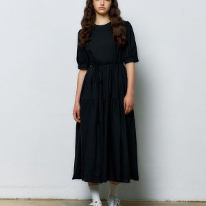 [마나비스세븐] Noa Linen Garden One Piec [Black]