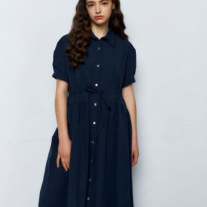 [마나비스세븐] Rive Shirt OnePiece [Navy]