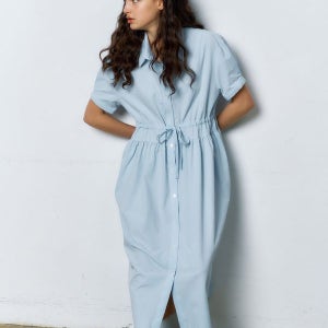 [마나비스세븐] Rive Shirt OnePiece [Blue]