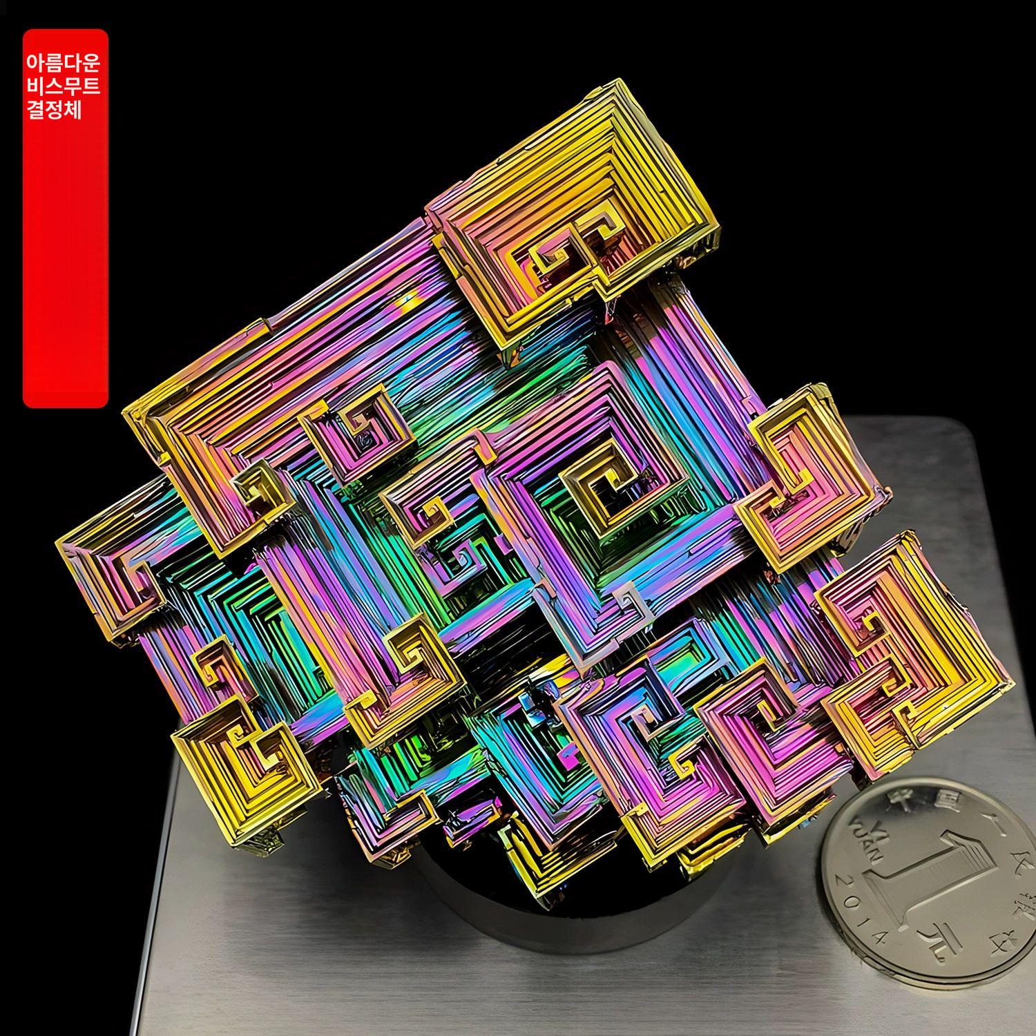 천연원석 <b>비스무트</b> 크리스탈 천연 작품 인테리어 477 S A