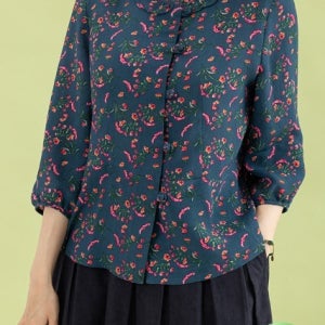 리아꽃인견블라우스 [TS51960]