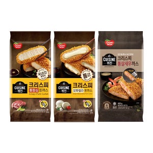 [맛보기특가] 퀴진 크리스피 3종 (통등심/모짜렐라치즈/새우까스) 세트