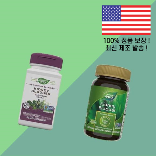<b>네이처스웨이 신장</b> 방광 프리미엄 블렌드 2캡슐 제공량당 900mg 비건 캡슐 100정 Nature’s Way Kidney Blad