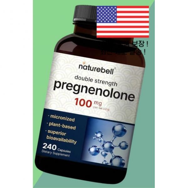 네이처벨 <b>프레그네놀론 100mg</b> 240캡슐 NatureBell Pregnenolone