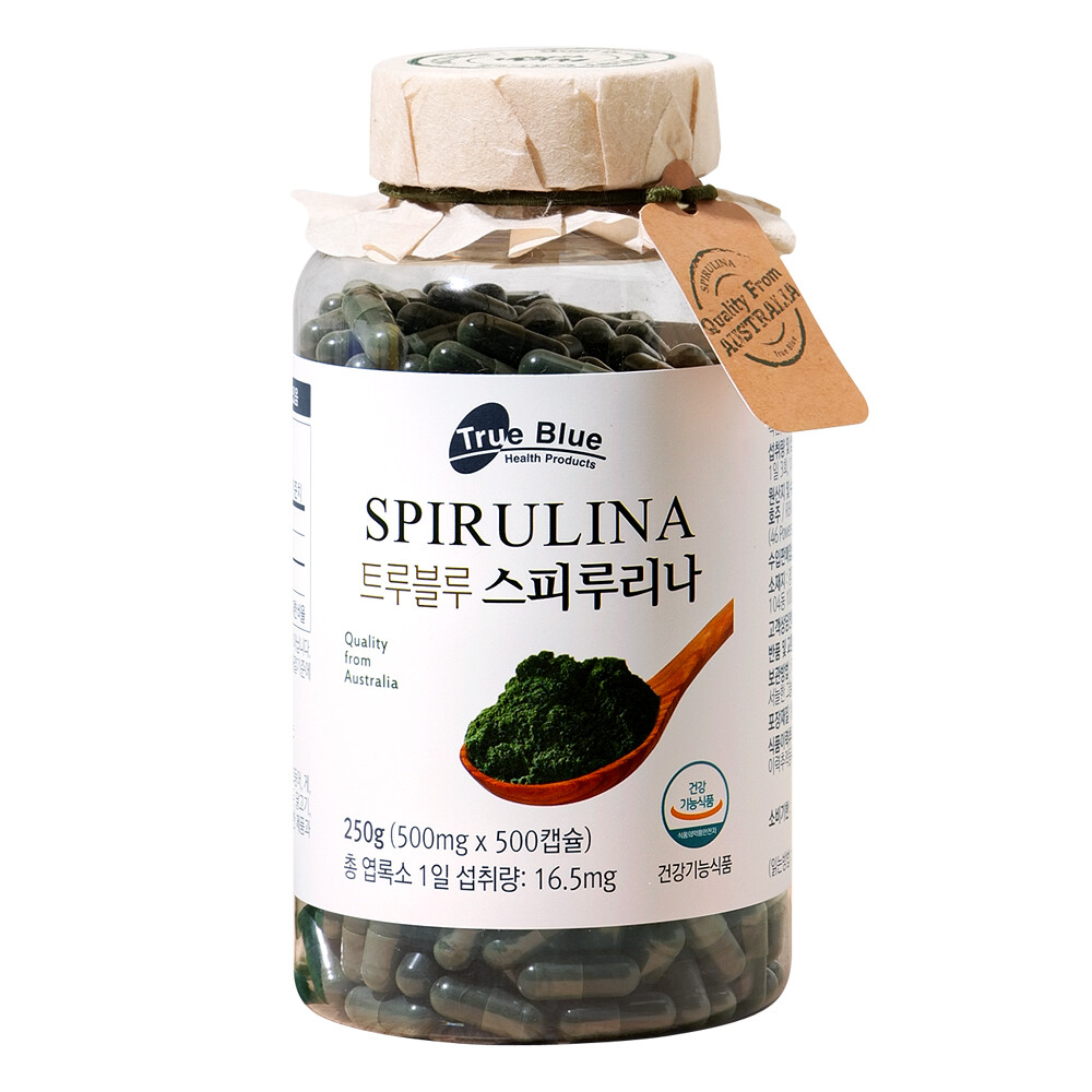 트루블루 코스트코 트루블루 <b>스피루리나</b> 500mg x 500캡슐 1개