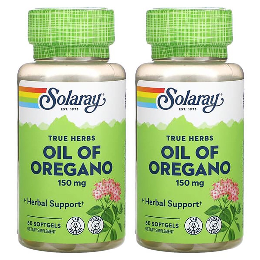 솔라레이 <b>오레가노 오일 150mg</b> 60베지캡슐 x 2개