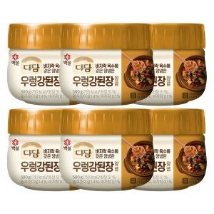 하프클럽/CJ제일제당백설 다담 우렁강된장양념 500g x6개