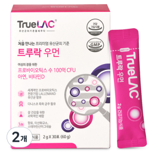 <b>휴럼</b> 트루락 <b>우먼</b> 프로바이오틱스 유산균 30p 60g 2개