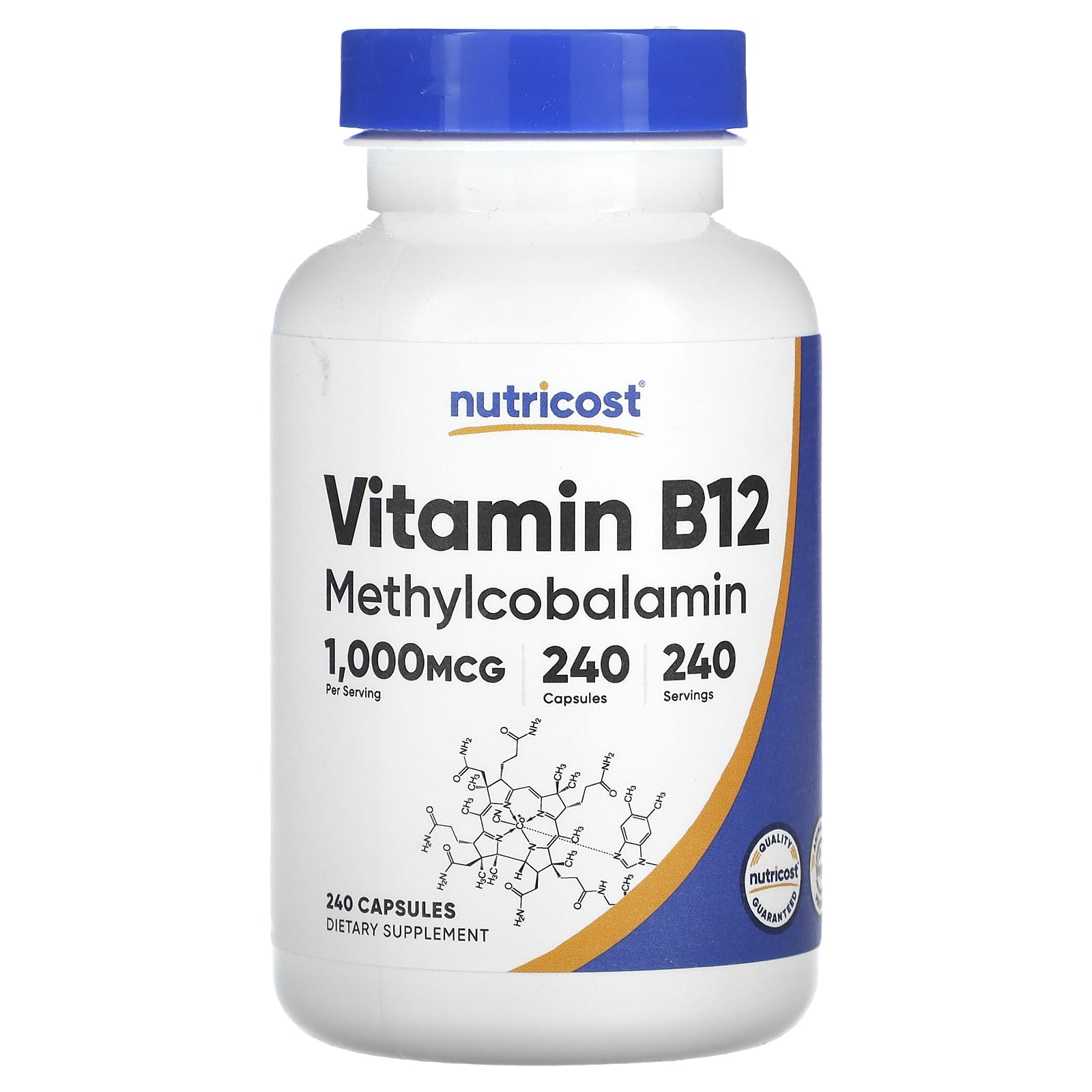 Nutricost 비타민B12 1000<b>mcg</b> 캡슐 240정  Nutricost비타민<b>B121000mcg</b>캡슐240정  1개