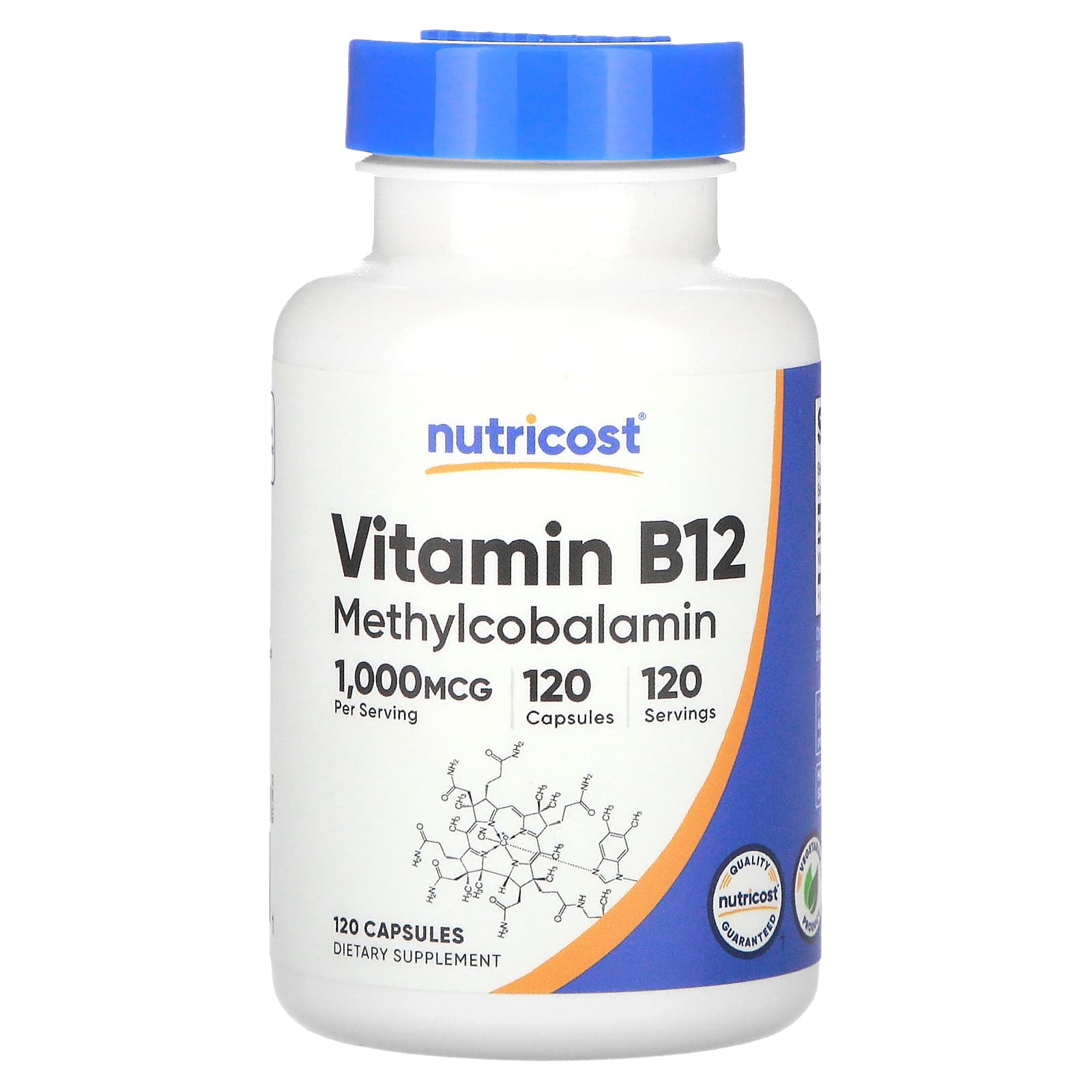 Nutricost 비타민B12 1000<b>mcg</b> 캡슐 120정  Nutricost비타민<b>B121000mcg</b>캡슐120정  1개