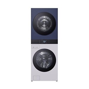 [하프클럽/LG전자]LG 트롬 AI 오브제컬렉션 워시타워 세탁건조기 25/25kg (네이비/그레이) WA2525MYHF