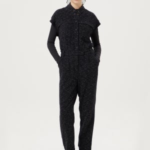 [세인트 앤드류스] 여성 트위드 드랍 숄더 점프 수트 821C3JO254_BK