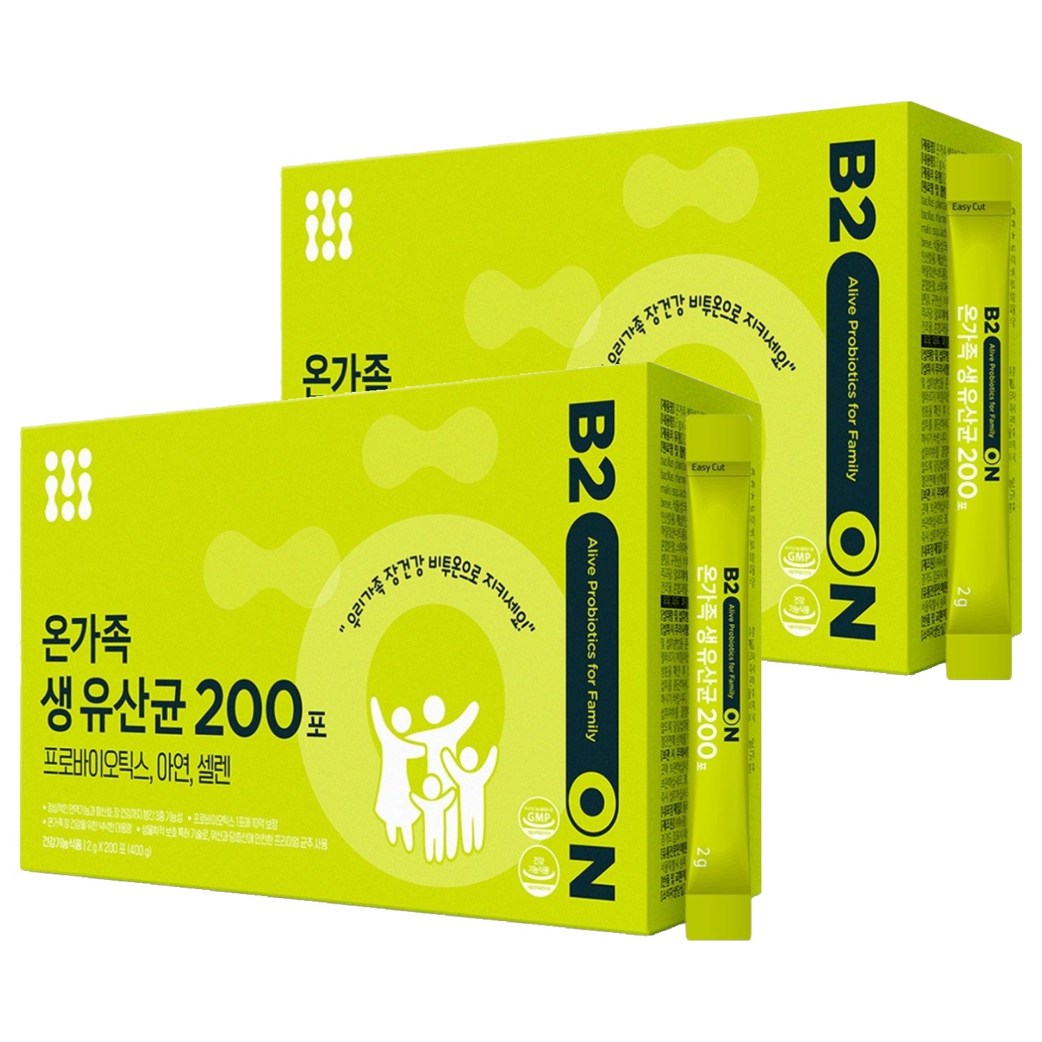 뉴트리원 <b>비투온</b> 온가족 생 유산균 200p  400g  2개