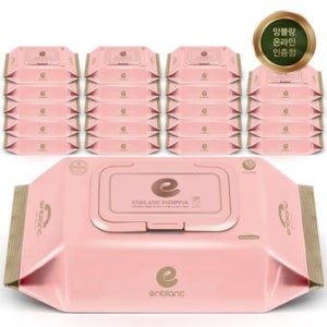 [단독] 앙블랑 아기물티슈 63g 세이프 인디핑크 골드 캡형 72매X20팩 N-IGC20