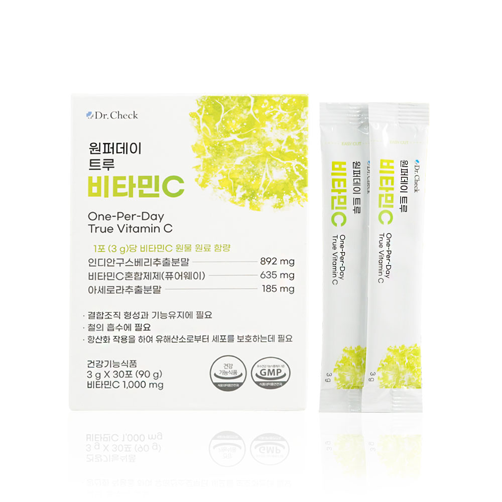 닥터체크 헬시 원퍼데이 트루 <b>비타민C</b> 3g x 30포, 1개