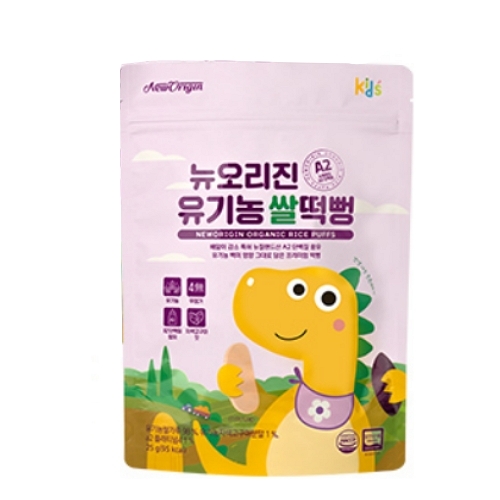 NovisBio New Origin A2 Protein Organic Rice Tteokppeong Purple Sweet Potato, 25g, 6 units