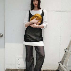 디파블로 Charcoal See Through Pants