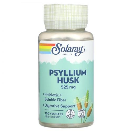 솔라레이 Solaray, <b>Psyllium Husk</b>, 525 mg , 100 VegCaps
