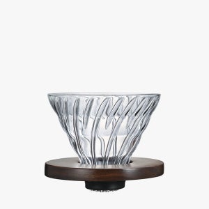 하리오 V60 글래스 드리퍼 02 월넛우드 VDG-02-WN