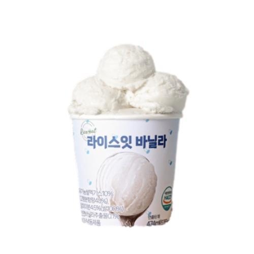 라이스잇 비건 저당 쌀 아이스크림 바닐라 , 474ml, 1개