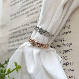 💕유기동물 후원💕 커플링 우정반지 기부 하트 오픈링, 뽀뚜빠뚜