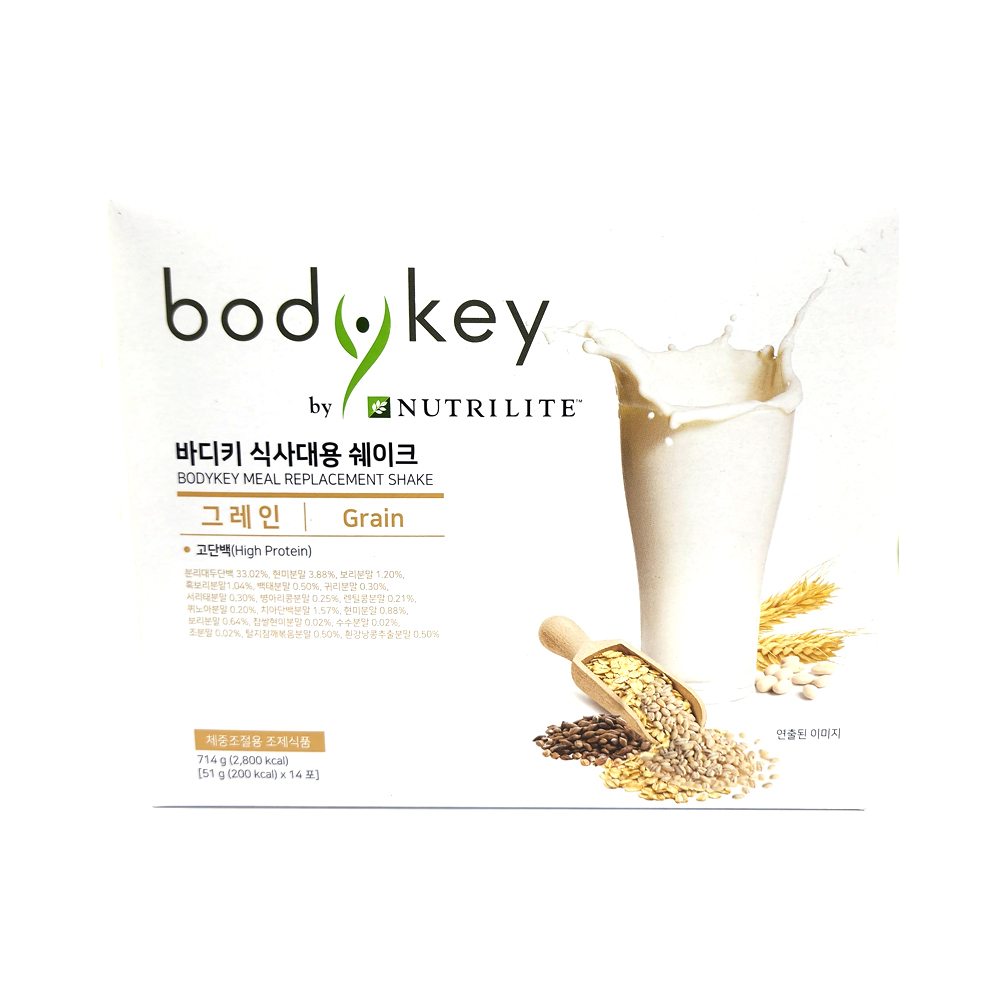 암웨이 뉴트리라이트 바디키 식사대용 쉐이크 그레인 51g, 14포, 1개