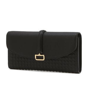 [닥스 액세서리] 닥스 DAKS WOMENS ACCESSORIES 버크백샬롯 DD경판 소가죽 D장식 장지갑 260468 DCWA5F560BK