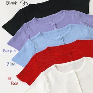 [오늘출발][쿨링니트/반팔가디건] 데이 비비드크롭 니트가디건 (여름반소매가디건,여리가디건,쿨링가디건,반팔크롭가디건,여름반팔,크롭반팔,휴양지룩)