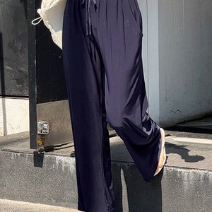 와이드 냉장고 밴딩팬츠,와이드핏 쿨 밴딩 바지 스판 9부 여성 빅사이즈