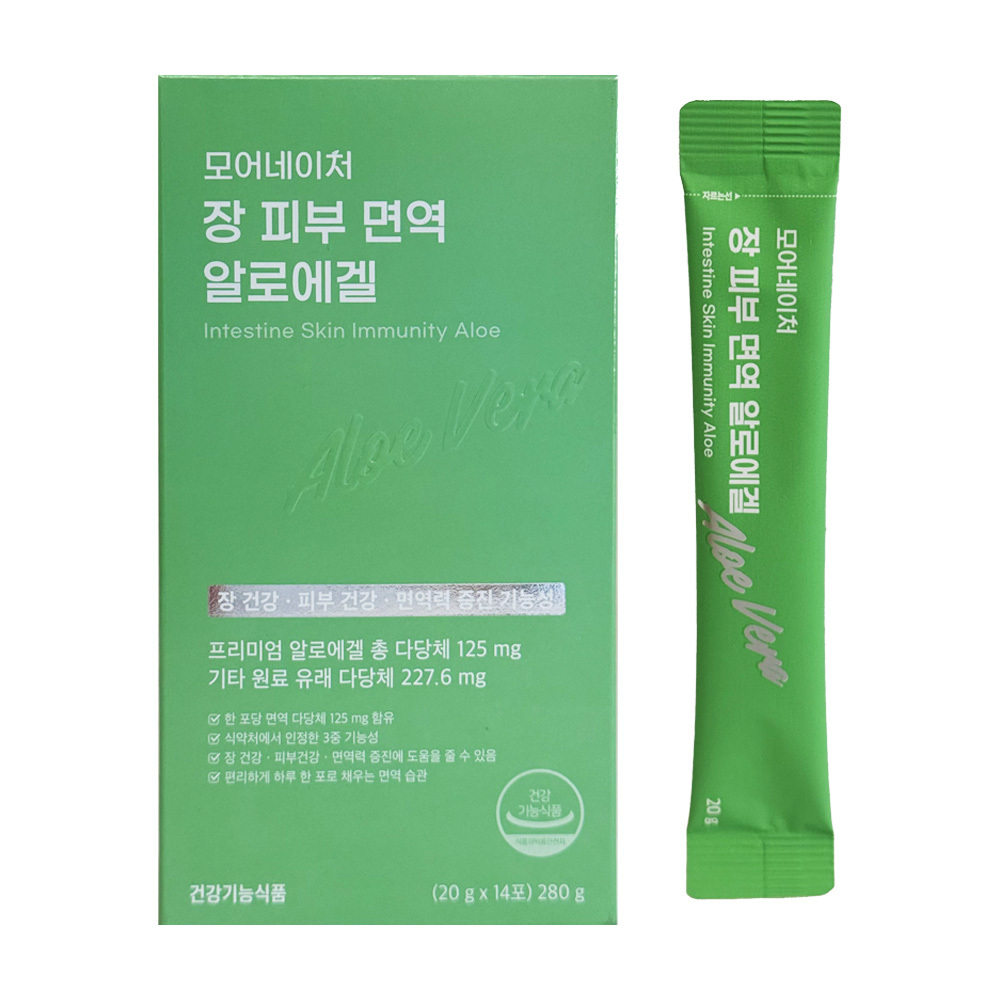 모어네이처 장 피부 면역 <b>알로에겔</b> 20g x 14포 1개