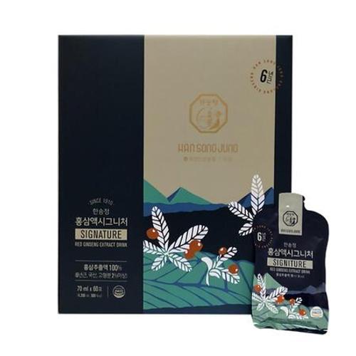 개성인삼농협 <b>한송정 6년근 홍삼액 시그니처 70ml</b> x 60포