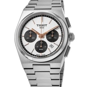 Tissot 티쏘 PRX 오토매틱 크로노그래프 화이트 남성용 시계 T137.427.11.011.00-SD 478199