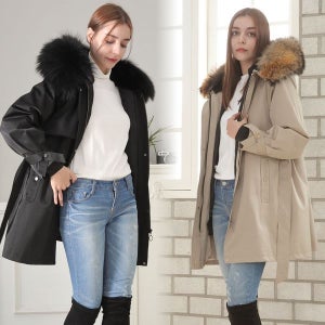 [엘림모피] 프리미엄 풀스킨 라쿤후드 렉스안감 하프 야상_m20241128614637895